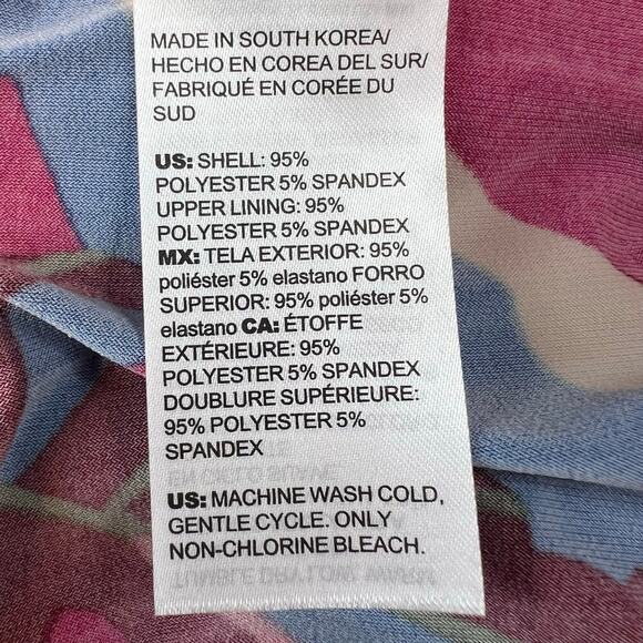 CHICO'S Classic Pleat Rainforest Sleeveless Botanic Berry Maxi Dress Size 2 = 12 - Picture 11 of 14